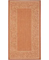 Safavieh Courtyard CY2666 Terracotta and Natural 4' x 5'7" Sisal Weave Outdoor Area Rug