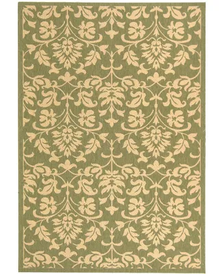 Safavieh Courtyard CY3416 Olive and Natural 6'7" x 9'6" Sisal Weave Outdoor Area Rug