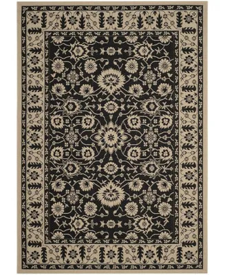 Safavieh Courtyard CY6126 Black and Creme 6'7" x 9'6" Sisal Weave Outdoor Area Rug