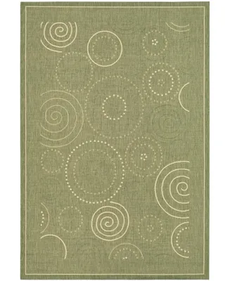 Safavieh Courtyard CY1906 Olive and Natural 2'3" x 6'7" Sisal Weave Runner Outdoor Area Rug