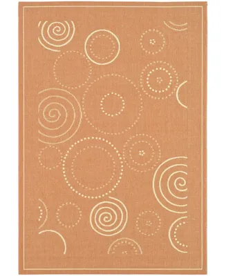 Safavieh Courtyard CY1906 Terracotta and Natural 6'7" x 9'6" Outdoor Area Rug