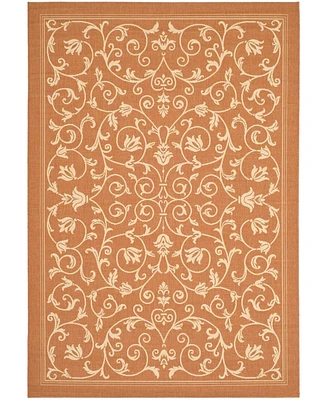 Safavieh Courtyard CY2098 Terracotta and Natural 2'3" x 6'7" Runner Outdoor Area Rug