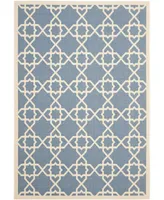 Safavieh Courtyard CY6032 Blue and Beige 6'7" x 9'6" Sisal Weave Outdoor Area Rug