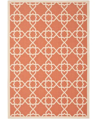 Safavieh Courtyard CY6032 Terracotta and Beige 4' x 5'7" Outdoor Area Rug