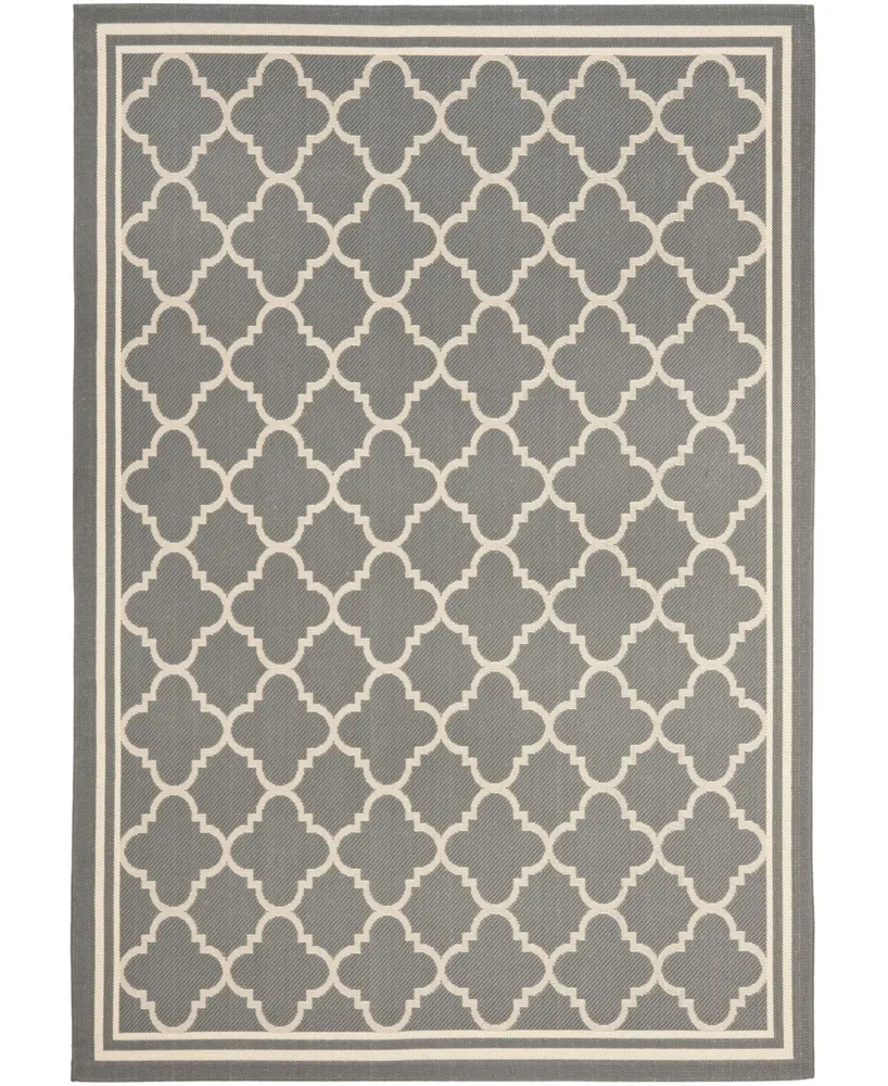 Safavieh Courtyard CY6918 Anthracite and Beige 4' x 5'7" Sisal Weave Outdoor Area Rug