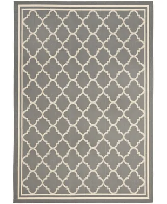 Safavieh Courtyard CY6918 Anthracite and Beige 4' x 5'7" Sisal Weave Outdoor Area Rug