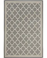 Safavieh Courtyard CY6918 Anthracite and Beige 4' x 5'7" Sisal Weave Outdoor Area Rug