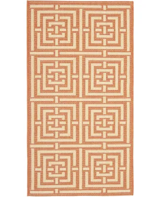 Safavieh Courtyard CY6937 Terracotta and Cream 4' x 5'7" Outdoor Area Rug