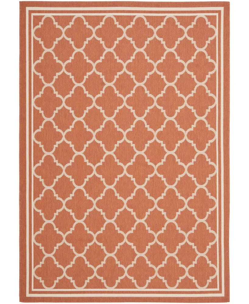 Safavieh Courtyard CY6918 Terracotta and Bone 6'7" x 9'6" Sisal Weave Outdoor Area Rug