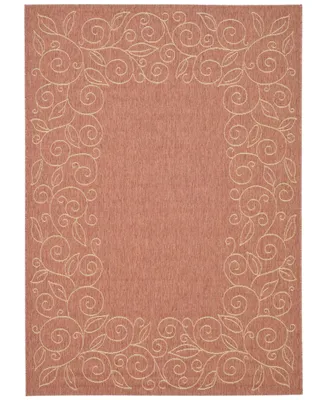 Safavieh Courtyard CY5139 Terracotta and Beige 2'7" x 5' Outdoor Area Rug