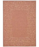 Safavieh Courtyard CY5139 Terracotta and Beige 2'7" x 5' Outdoor Area Rug