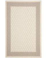 Safavieh Courtyard CY7933 Beige and Dark Beige 4' x 5'7" Outdoor Area Rug