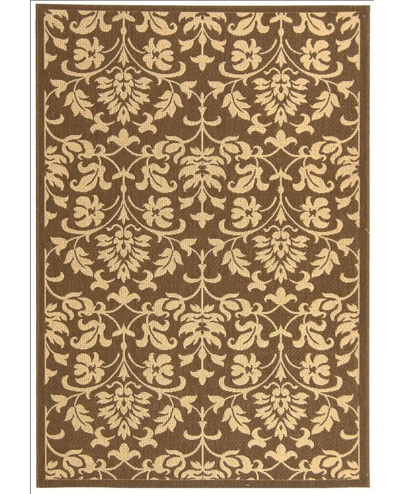 Safavieh Courtyard CY3416 Chocolate and Natural 2'3" x 14' Runner Outdoor Area Rug