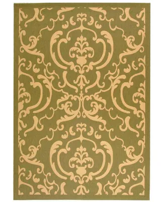 Safavieh Courtyard CY2663 Olive and Natural 2'3" x 10' Runner Outdoor Area Rug