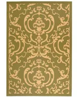 Safavieh Courtyard CY2663 Olive and Natural 2'3" x 10' Runner Outdoor Area Rug