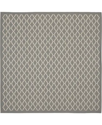 Safavieh Courtyard CY6919 Anthracite and Beige 7'10" x 7'10" Sisal Weave Square Outdoor Area Rug