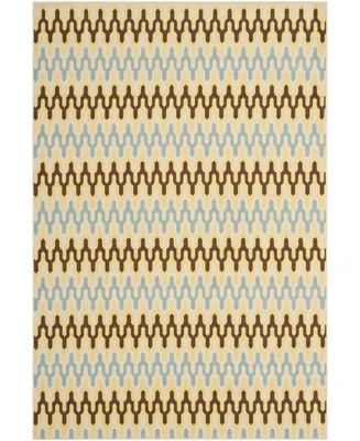 Safavieh Hampton HAM518 Green and Light Blue 6'7" x 9'6" Outdoor Area Rug