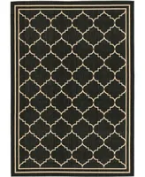 Safavieh Courtyard CY6889 Black and Creme 4' x 5'7" Sisal Weave Outdoor Area Rug