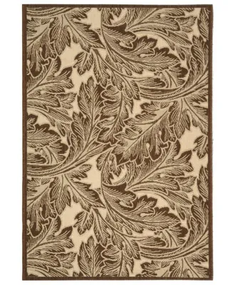 Safavieh Courtyard CY2996 Natural and Chocolate 8' x 11' Outdoor Area Rug