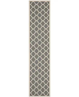 Safavieh Courtyard CY6903 Anthracite and Beige 2'3" x 6'7" Sisal Weave Runner Outdoor Area Rug