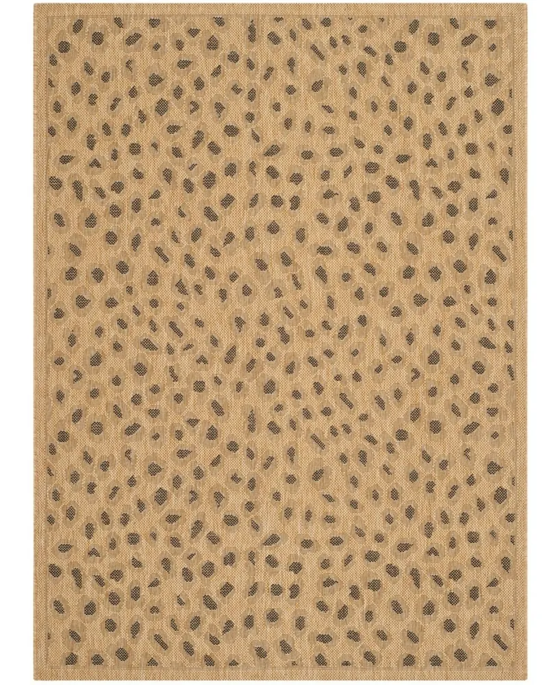 Safavieh Courtyard CY6104 Natural and Gold 5'3" x 7'7" Outdoor Area Rug