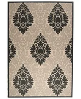 Safavieh Courtyard CY2714 Sand and Black 2'3" x 6'7" Sisal Weave Runner Outdoor Area Rug