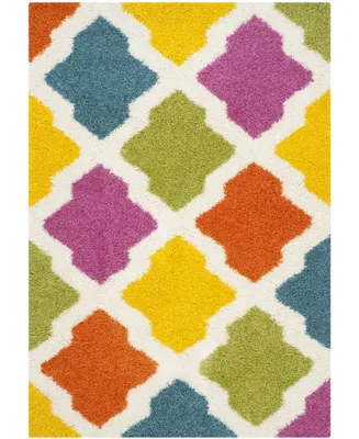 Safavieh Shag Kids SGK562 Ivory and Multi 5'3" x 7'6" Area Rug