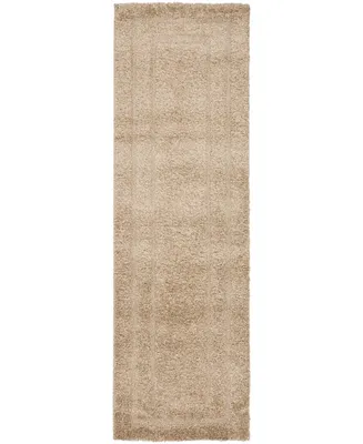 Safavieh Florida Shag SG454 Beige 2'3" x 15' Runner Area Rug