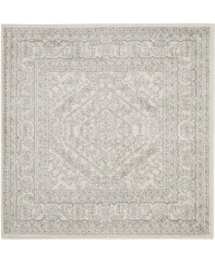 Safavieh Adirondack Ivory and Silver 6'7" x 6'7" Square Area Rug