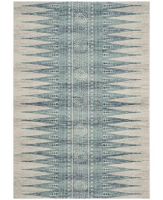 Safavieh Evoke EVK226 Ivory and Turquoise 6'7" x 9' Area Rug