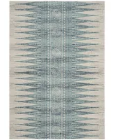 Safavieh Evoke EVK226 Ivory and Turquoise 6'7" x 9' Area Rug