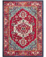 Safavieh Monaco MNC207 Red and Turquoise 8' x 10' Area Rug