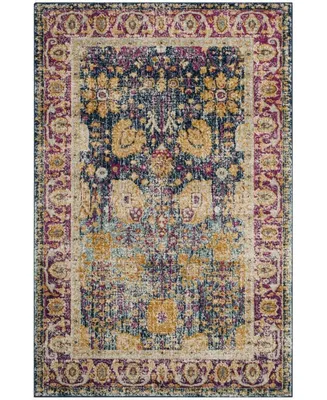 Safavieh Granada GRA350 Blue and Fuchsia 3' x 5' Area Rug