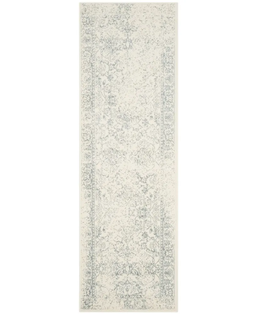 Safavieh Adirondack 109 Ivory and Slate 2'6" x 16' Runner Area Rug