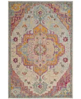 Safavieh Crystal CRS501 Light Blue and Fuchsia 4' x 6' Area Rug