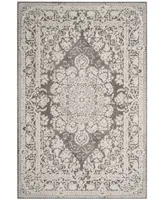 Safavieh Reflection RFT664 Dark Gray and Cream 6' x 9' Area Rug