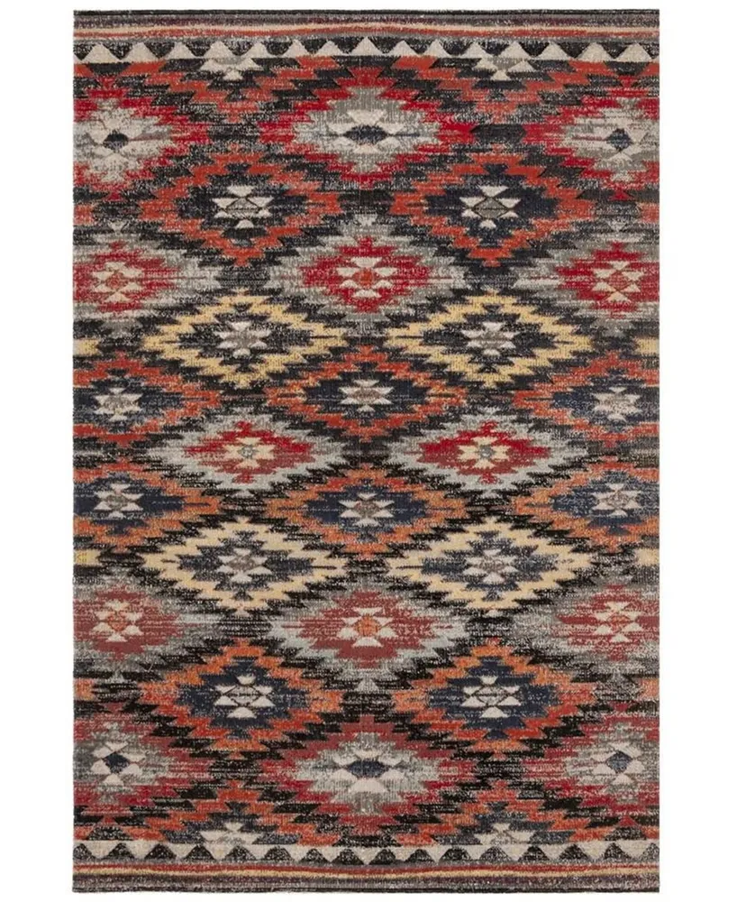 Safavieh Montage MTG246 Rust and Multi 3' x 5' Outdoor Area Rug