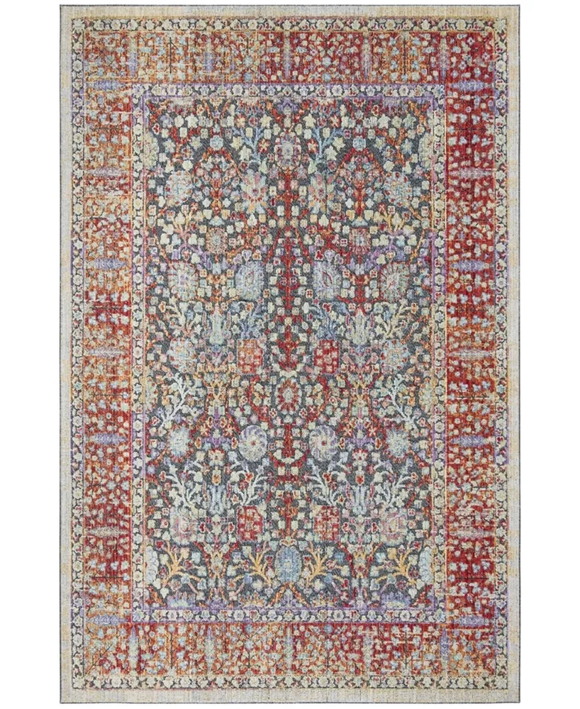 Safavieh Provance PRV183 Red and Black 4' x 6' Area Rug