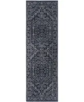 Safavieh Adirondack 108 Navy and Ivory 2'6" x 16' Runner Area Rug