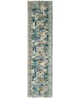 Safavieh Baldwin BDN128 Ivory and Teal 2'2" x 6' Sisal Weave Runner Area Rug