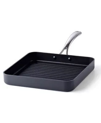 Cooks Standard Hard Anodized Nonstick Square Grill Pan, 11 x 11-Inch, Black
