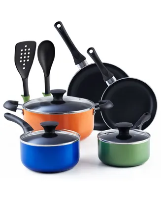 Cook N Home Stay Cool Handle, Multicolor 10-Piece Nonstick Cookware Set - Assorted Pre