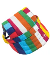 Pet Life 'Colorfur' Floral Uv Protectant Adjustable Fashion Dog Hat Cap