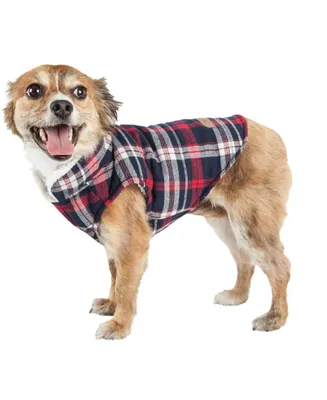 Pet Life 'Puddler' Classical Plaided Insulated Dog Coat Jacket