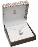 Giani Bernini Cubic Zirconia Love Knot Pendant Necklace, 18" + 2" extender, Created for Macy's