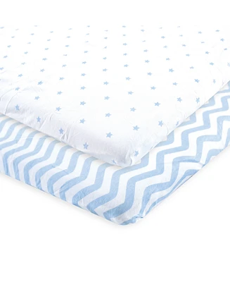 Luvable Friends Fitted Playard Sheet, 2-Pack, One