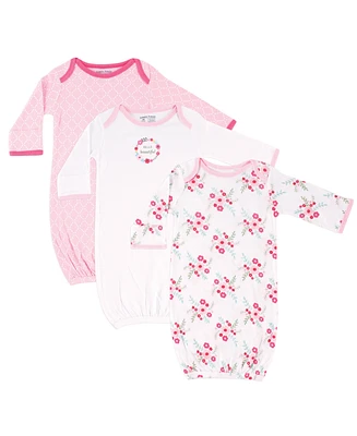 Luvable Friends Baby Girl Cotton Gowns