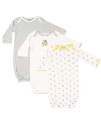 Luvable Friends Baby Unisex Cotton Gowns, Owl - Assorted Pre