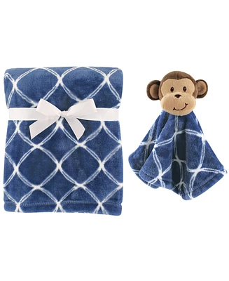 Hudson Baby Plush Blanket and Animal Security Blanket, 2-Piece Set, One