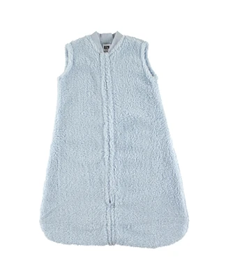 Hudson Baby Boys Plush Sleeping Bag, Sack, Blanket, Powder Blue Faux Shearling, 12-18 Months